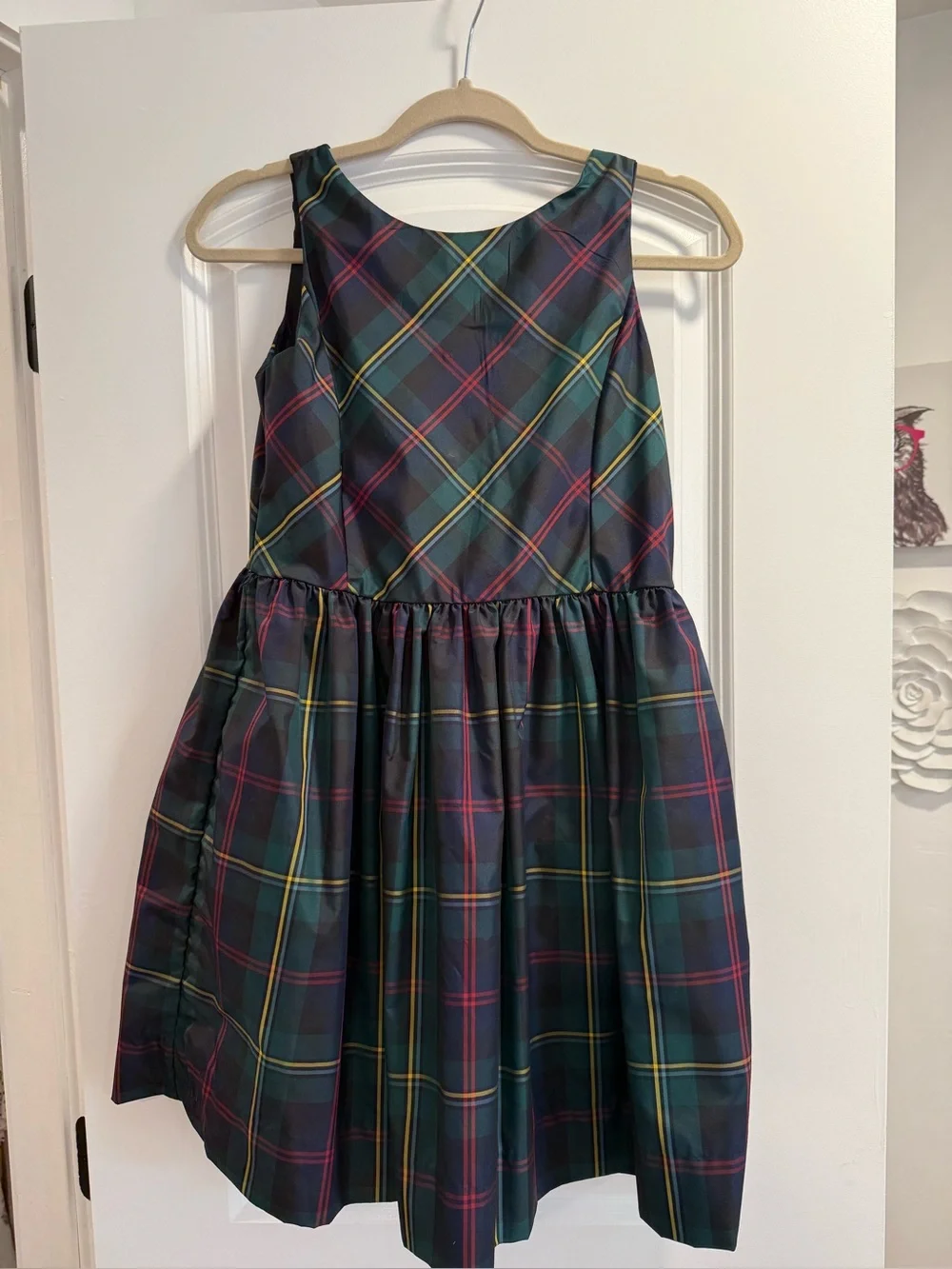 Polo Ralph Lauren Girls Green Plaid Sleeveless Party Dress